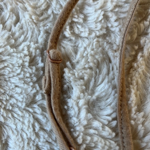 Cream Spaghetti Strap 100% Cotton Dress Slip With Lace Bottom Size  M - Picture 6 of 7